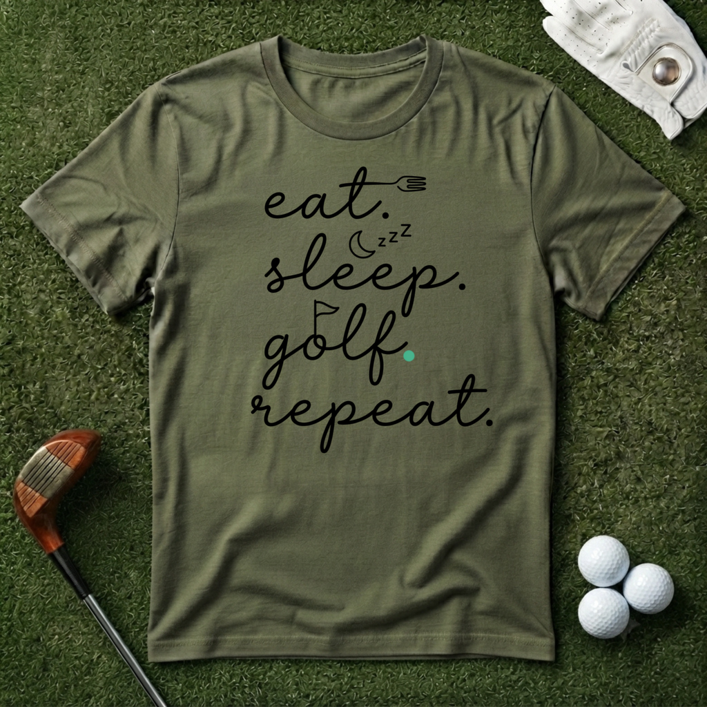 Eat Sleep Golf Repeat T-shirt