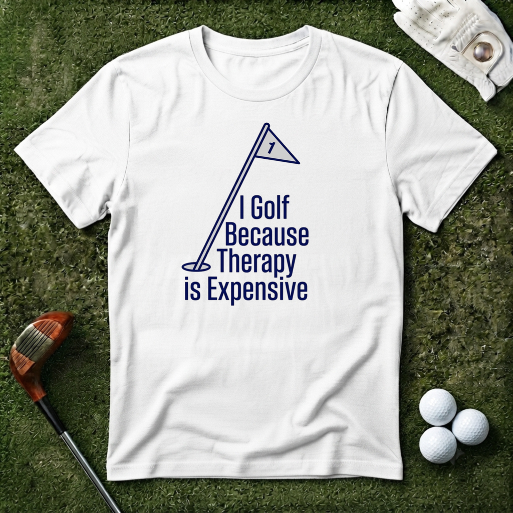 I Golf Because Therapy is Expensive T-shirt