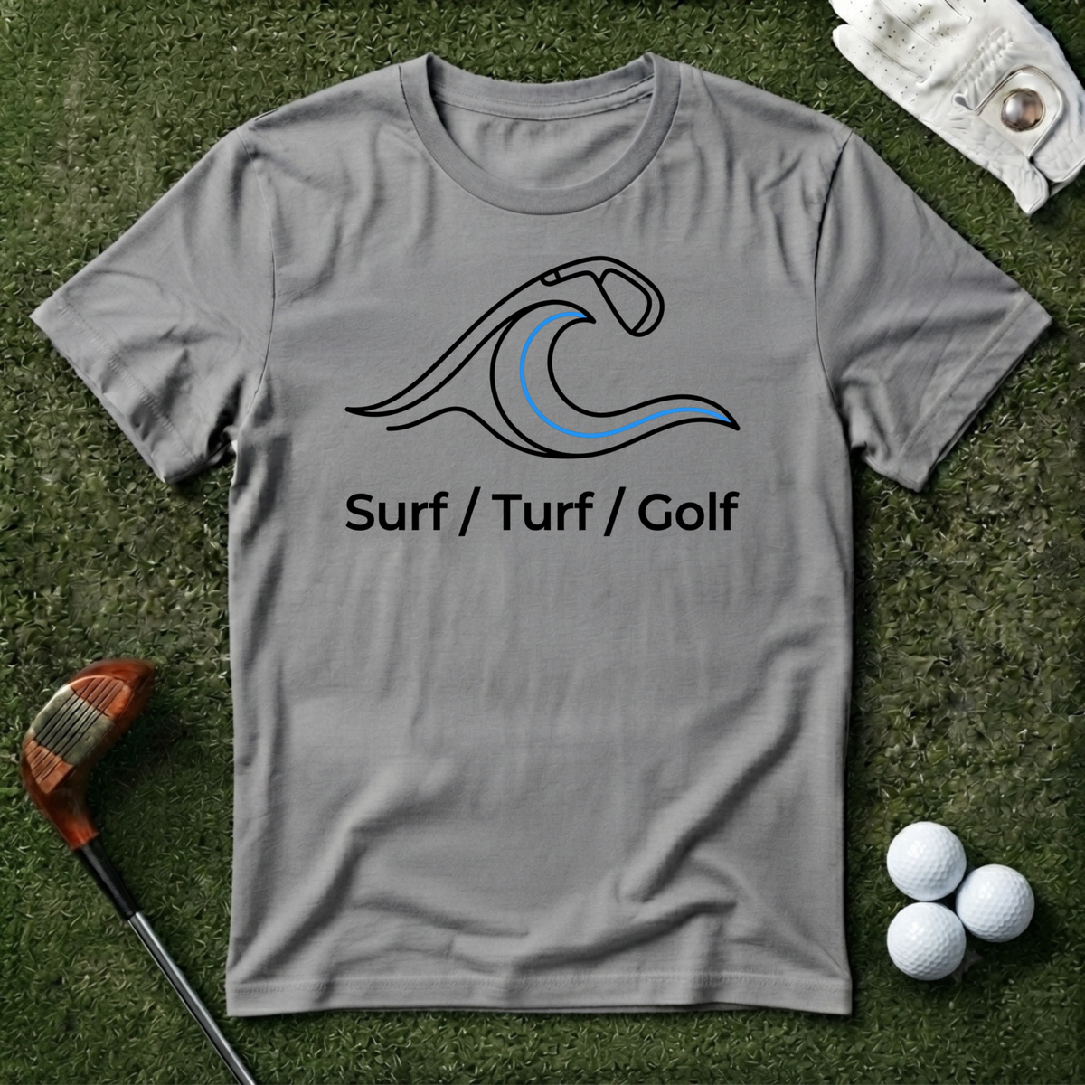 Surf Turf Golf T-shirt