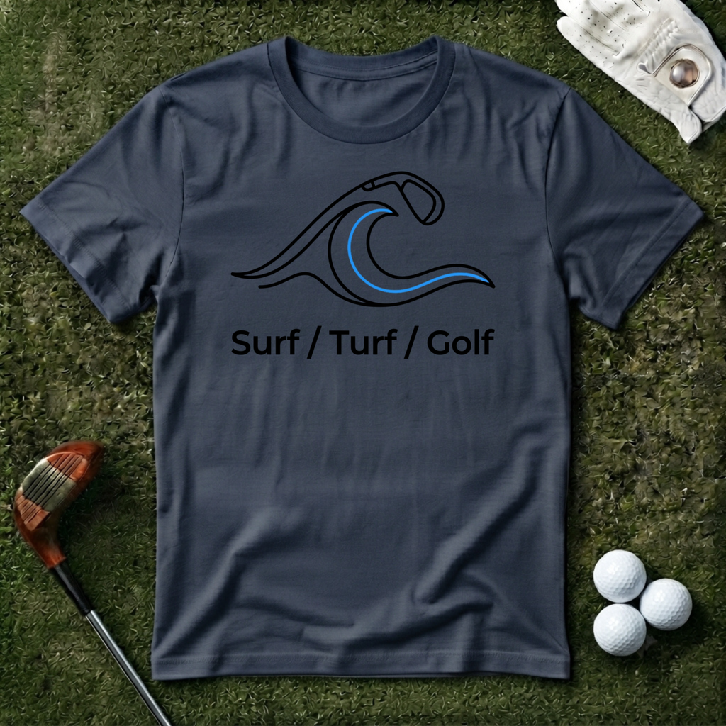 Surf Turf Golf T-shirt