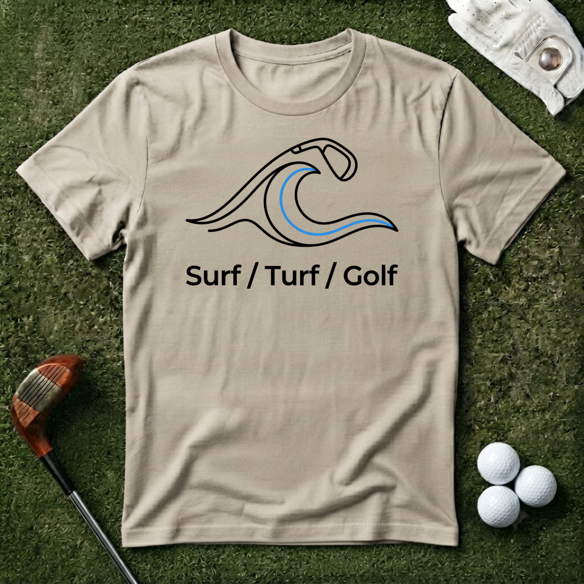 Surf Turf Golf T-shirt