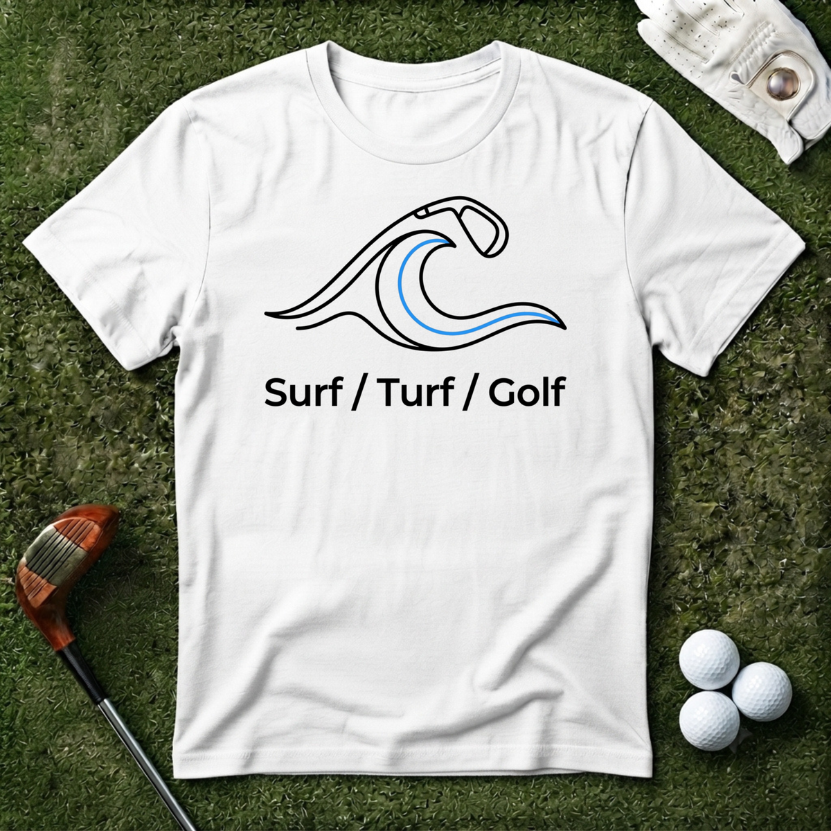 Surf Turf Golf T-shirt