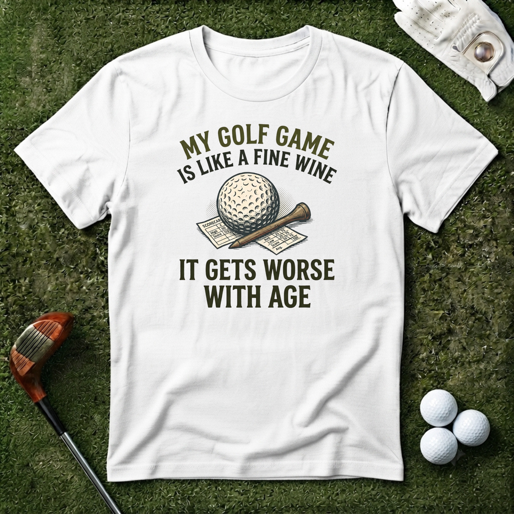 Golf Game is Like Fine Wine T-shirt
